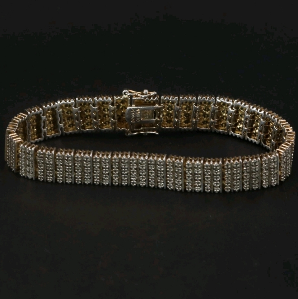 Diamond Pave Gold Tennis Bracelet